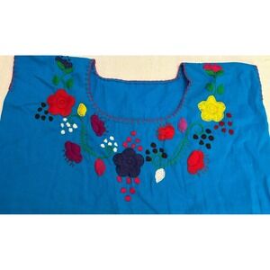 Embroidered Vibrant Home-Crafted‎ Sleeveless Tank 21" Pit to Pit